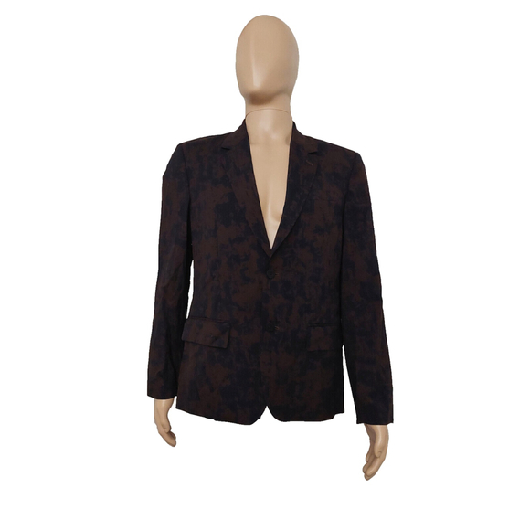Marc by Marc Jacobs Deep Beet Print Lined Wool Blazer Suit Jacket Sz M NWT $488 - Picture 1 of 16
